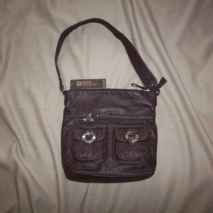 Stone Mountain Leather shoulder bag – dark chocolate brown